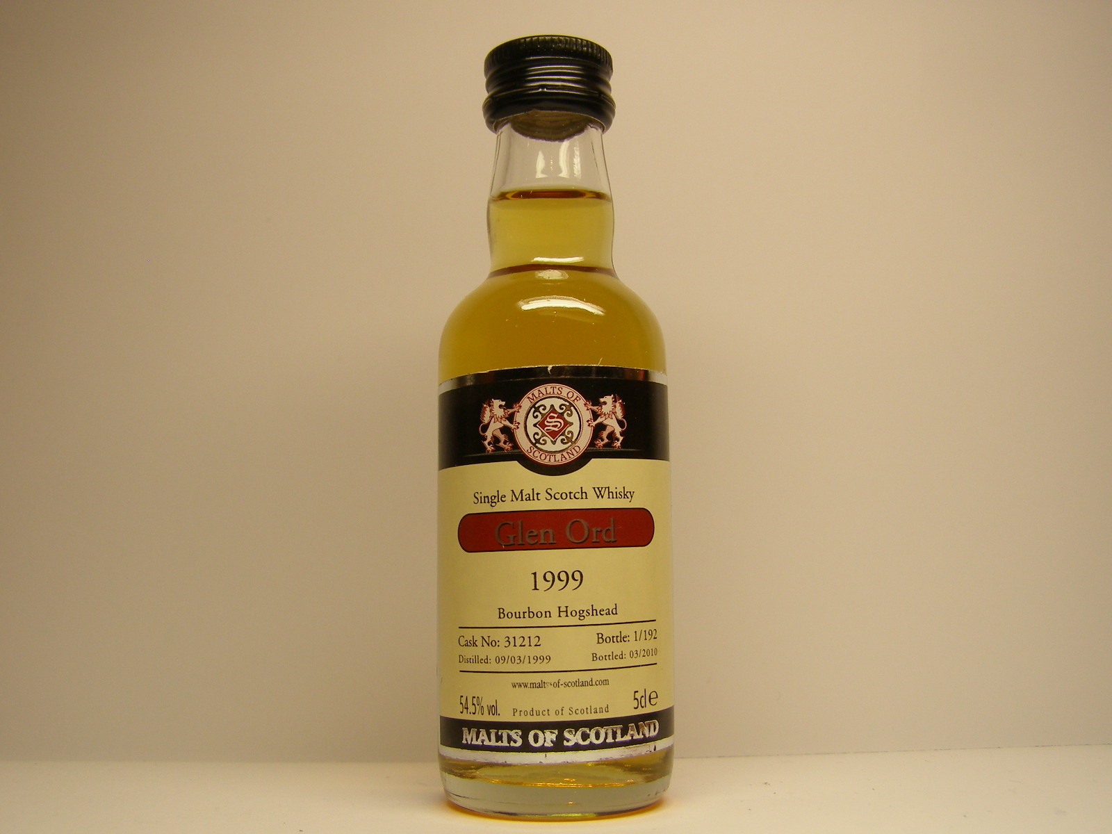 SMSW 1999-2010 "Malts of Scotland" 5cle 54,5%vol.